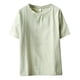 thumbnail image 1 of Camiseta de cuello redondo de color liso para hombre, estilo japonés holgado, poliéster, versátil, XXXXXXL, contorno de pecho 132 cm, largo 78 cm, 1 of 4