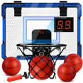 thumbnail image 1 of Aro de baloncesto interior para niños Aros de baloncesto sobre la puerta con iluminación LED y marcador de audio Mini aro de baloncesto Juguetes de baloncesto Regalos para niños de 5 6 7 8 9 10 11 12, 1 of 7