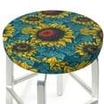 thumbnail image 3 of Kdxio Sunflowers Print Stool Covers Round,Stretch Round Bar Stool Covers Washable Bar Stool Cushion Slipcover for 12-15 Inch Chair, 3 of 7