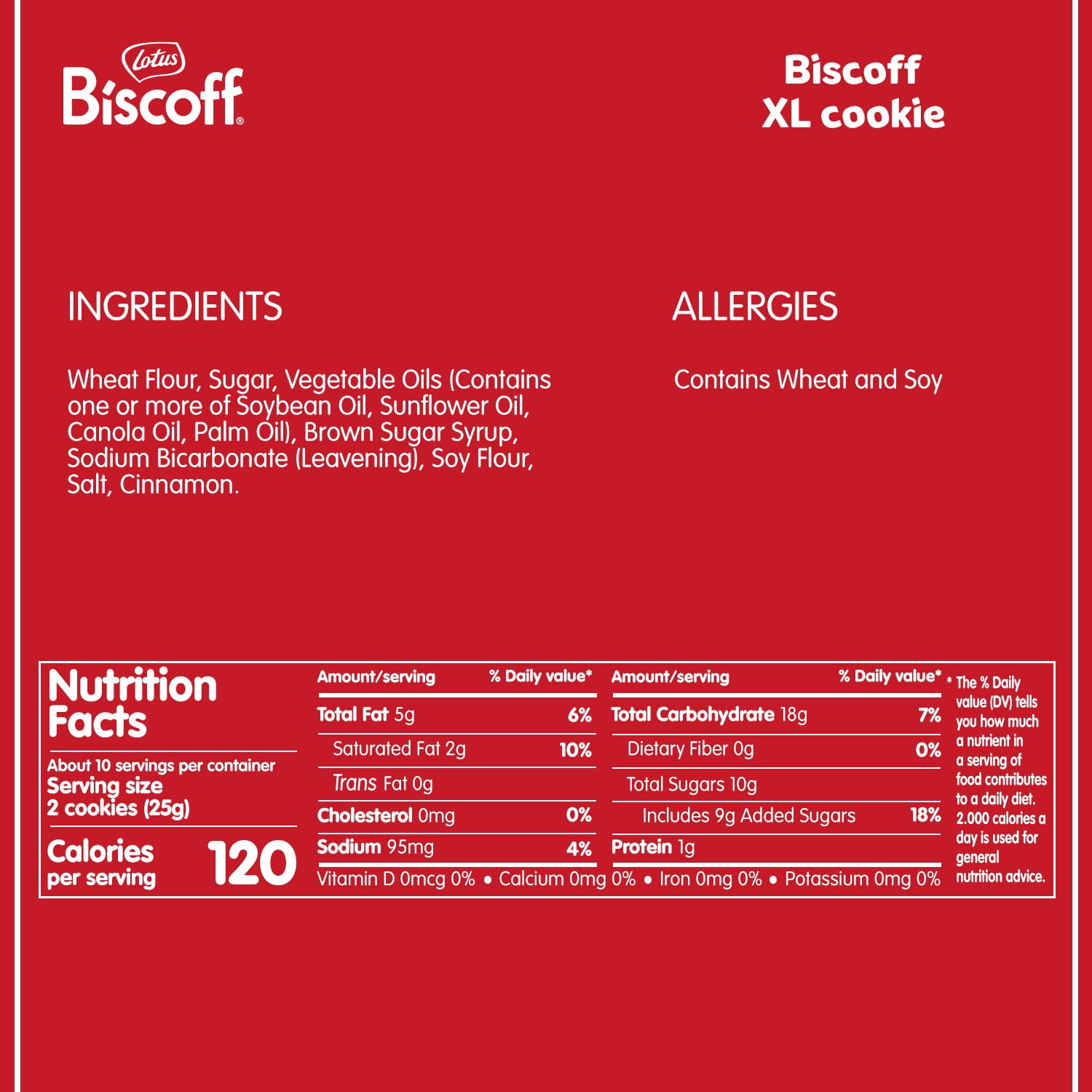 Lotus Biscoff Cookies, 17.6 Oz, Dispenser Box (20 sleeves of 2 XL cookies)