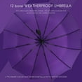 thumbnail image 4 of 12 Ribs Handheld Folding Umbrella Windproof Compact Travel,Auto Open/Close Large Rain Umbrellas for Mens Women, 4 of 6