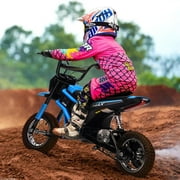 24V Electric Dirt Bike for Kids 8-14, Kids Motorcycle Electric Bike Motor Bike with Authentic Motocross Dirt Bikes Geometry, Rear-Wheel Drive, High-Torque, Kids Electric Dirt Bike