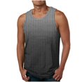 thumbnail image 1 of YUTK Débardeur pour Homme Coupe Régulière en Liquidation Nouvelle Mode Décontractée Gilet d'Été Ample pour Homme Imprimé Sport Col Rond Caractéristiques Gris 6TG, 1 of 4
