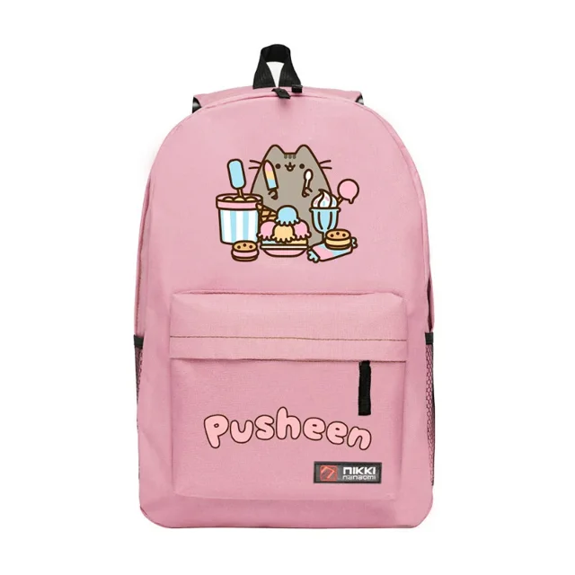 Pusheen Cat Student Schoolbag Cosplay Backpack Cartoon Printed Large Capacity Outdoor Anime Backpack Cute Travel Bag Kids Gift