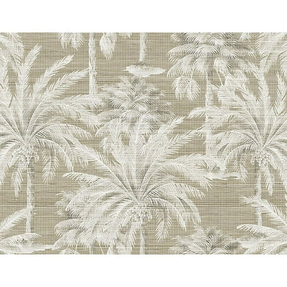 Kenneth James Dream Of Palm Trees Brown Texture Wallpaper