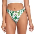thumbnail image 1 of Fotbe Cactus Plants1 Tanga Sin Costuras para Mujer con Estampado – Panties Invisibles, Transpirables y Cómodos para Uso Diario-4X-Large, 1 of 6