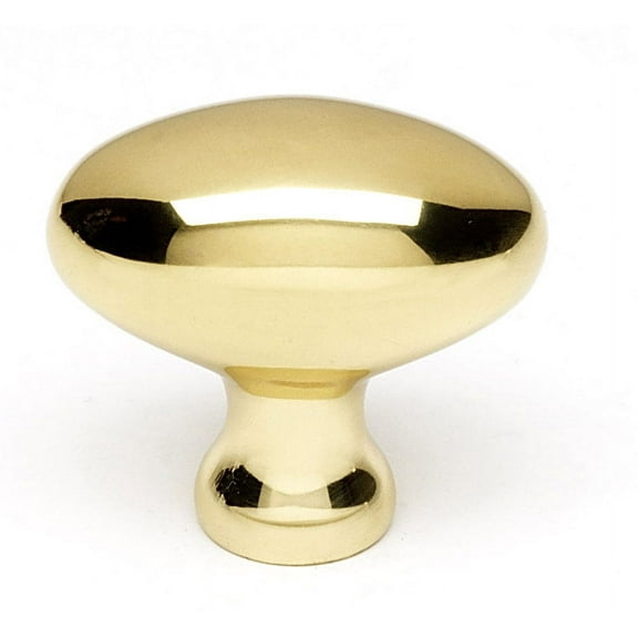 Alno A827-35 Contemporary 1-3/8" Oval Egg Farmhouse Solid Brass Cabinet Knob / Drawer Knob
