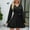 Black, variant on Gspmoly Dresses for Women, Fashion Women Long Sleeve Solid Color V-Neck Short Skirt Casual Dress Wedding Dresses for Women Holiday Deals