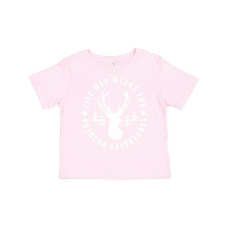 

Inktastic Life Was Meant for Outdoor Adventures with Deer Gift Toddler Boy or Toddler Girl T-Shirt