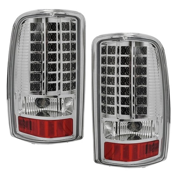 BARN DOOR LED 2000-2006 CHEVY SUBURBAN TAHOE GMC YUKON LED CHROME TAIL LIGHTS
