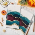 thumbnail image 3 of Dish Towels, Gold Teal Wine Red Absorbent Kitchen Towels 1 PC, Abstract Watercolor Coastal Art Microfiber Hand Towels Dish Cloths Tea Towels for Home&nbsp; Bathroom,18X28-Inch,, 3 of 6