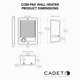 thumbnail image 4 of Cadet 67507 Com-Pak Plus - Ventilador (2000 W, 240 V), color blanco, Kit completo con lata de pared, 1500 W, 120 V, 4 of 5
