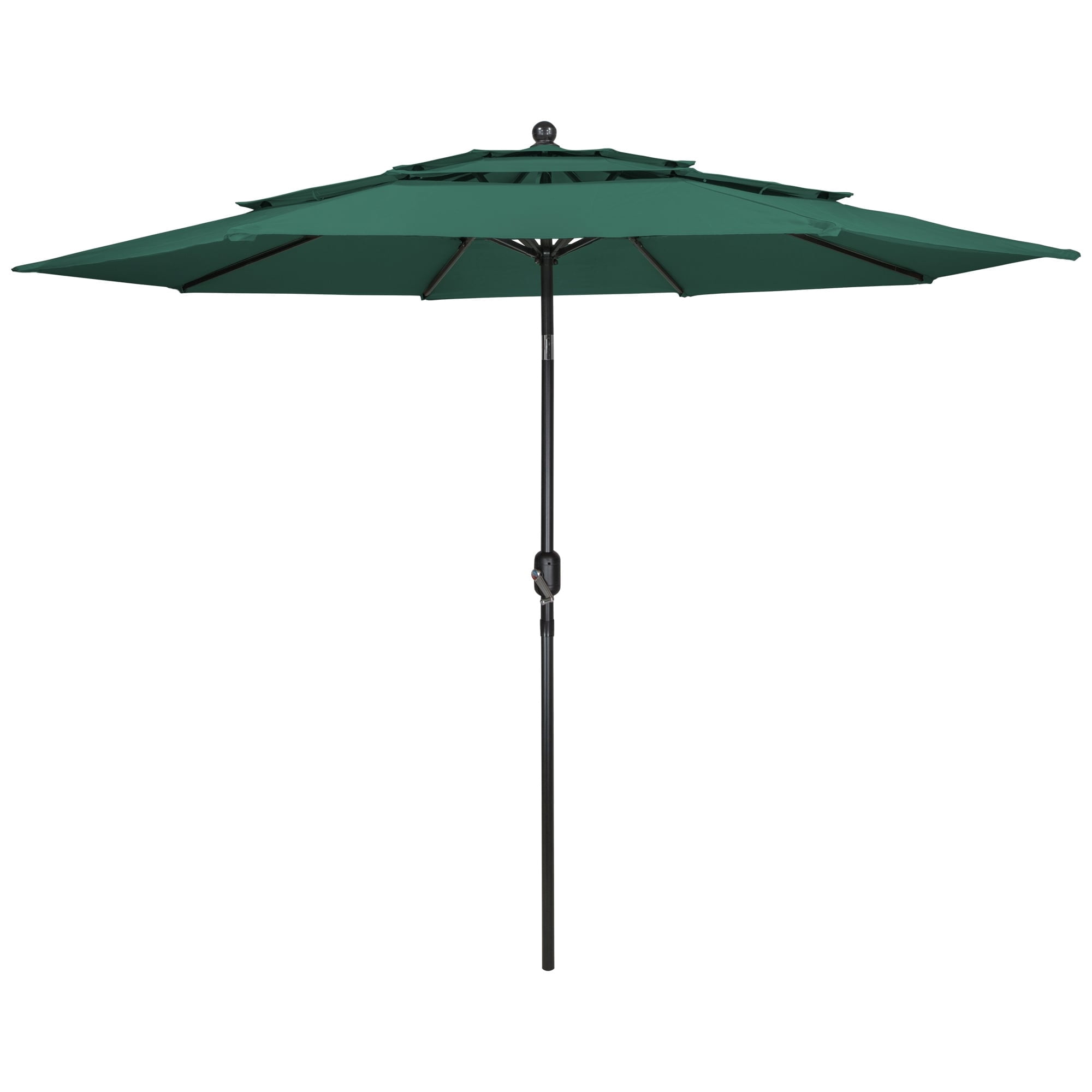 Northlight 9.75ft Outdoor Patio Market Umbrella with Hand Crank and Tilt Green