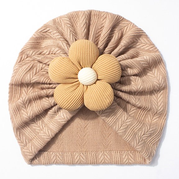 SHUNSUI Baby Knit Hat Five Petal Design Toddlers Winter Warm Headwear