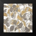 thumbnail image 2 of Vassileva, Silvia 15x15 Black Modern Framed Museum Art Print Titled - Painted Tropical Screen II Gray Gold Crop, 2 of 5