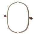 thumbnail image 1 of facefd 24.5cm Metal Arch Frame Kiss Clasp Lock Bead Head DIY Purse Bag Coffee, 1 of 9
