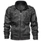 thumbnail image 5 of Chaqueta de cuero PU con cuello alto para hombre de otoño e invierno, chaqueta de cuero informal de talla grande, chaqueta informal para motocicleta para hombre, 5 of 5