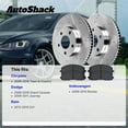 thumbnail image 3 of AutoShack Front Brake Rotors & Premium Pads for Dodge, Grand Caravan 2008-2016, FWD V6 3.3L 3.6L 3.8L 4.0L - Silver Zinc Coated Drilled & Slotted - SilverShield Pro - 11.89" (302 mm), 5-Lug, 3 of 5