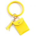 thumbnail image 4 of Large Bracelet Keychain Card Holder Tassel Bangle Key Ring Wristban With Wallet, 4 of 5