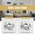 thumbnail image 2 of Scifil Keyed Door Knob with Lock, Door Lock in Solid Stainless Steel for Exterior and Interior Doors, Bedroom Bathroom Privacy Door Knob with Classic Round Ball Handle, Brush Nickel, 2 of 7