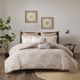 thumbnail image 2 of Cotton Jacquard Comforter Set Blush Full/Queen, 2 of 13