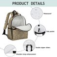 thumbnail image 4 of Black and Brown Leopard Print Cute School Backpack Bag for School with Padded Back and Adjustable Shoulder Straps 15.25"x11.5"x5.25", 4 of 5