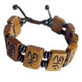 thumbnail image 2 of Brazalete Tibetano Om tallado en Hueso de Yak ajustable, 2 of 3