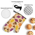 thumbnail image 3 of Cauagu Acorn Autumn Fall Leaf Leaves Print Oven Mitts and Pot Holders 4 pcs Set,Extra Thicken Long Kitchen Oven Glove Potholders BBQ Gloves-Oven Mitts and Pot Holders(11 Inch), 3 of 6