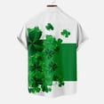 thumbnail image 5 of Alkepwun St Patricks Day Shirt Men Plus Size Irish Clover Printed Hawaiian Shirts for Men Casual Button Down Short Sleeve Shirt on Clearance, 5 of 5