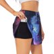 thumbnail image 1 of Balery Red And Blue Fire Dragon Pantalones cortos deportivos para mujer con forro y dos bolsillos, elásticos, para entrenamiento, gimnasio, yoga-Medium, 1 of 7