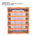 thumbnail image 3 of Storage Box, 18 Drawers Multifunctional Wall Mount Removable Divider Drawer Type Parts Box  for Shop, 3 of 7