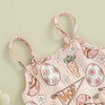 thumbnail image 4 of Bagilaanoe Toddler Baby Girl Easter Jumpsuit Sleeveless Floral Print Romper Overalls 6M 12M 18M 24M 3T Kids Long Pants Summer Clothes, 4 of 6