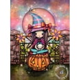 thumbnail image 1 of Bruja de Halloween 5D DIY AB taladros pintura de diamantes chica de dibujos animados fantasía calabaza punto de cruz bordado imagen mosaico decoración del hogar, 1 of 4