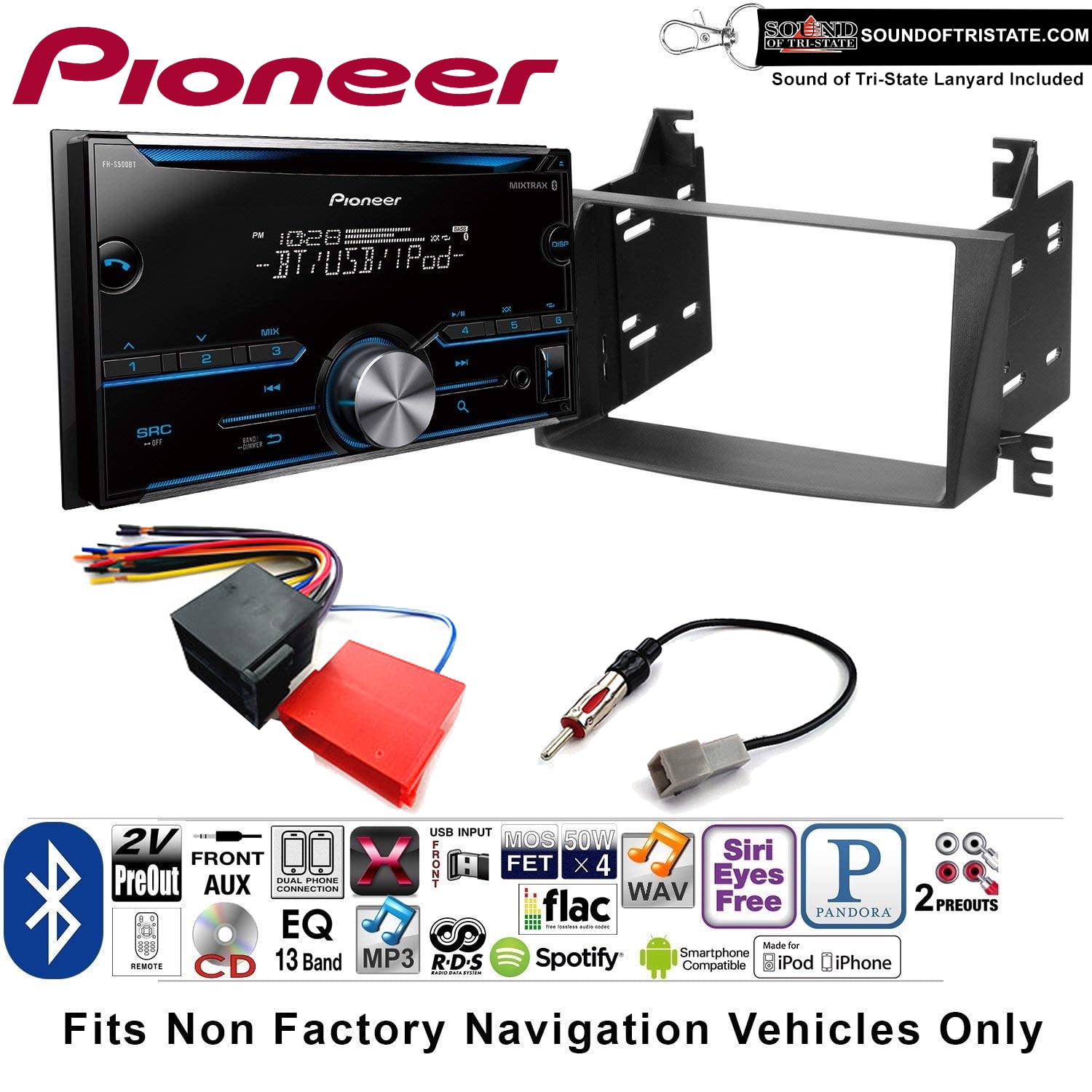 Sonata 2009-2010 Double DIN Car Stereo Radio Dash Install Kit With Wire Harness