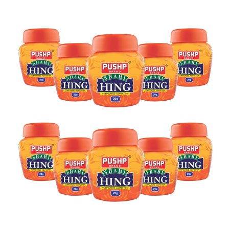 Pure Compounded Asafoetida Shahi Hing Powder By Pushp 20gm, 0.7 Ounce | Pack Of 10