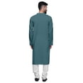 thumbnail image 5 of Atasi Solid Long Sleeve Kurtas Shirt Mandarin Collar Partywear Mens Clothing, 5 of 7