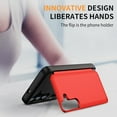 thumbnail image 3 of For Samsung Galaxy S23 Plus Wallet Case with Card Holder Heavy Duty Protective Dual Layer Shockproof [Hidden Card Slot] [Kickstand] Slim Case for Samsung Galaxy S23 Plus for Women&Men, Red, 3 of 9