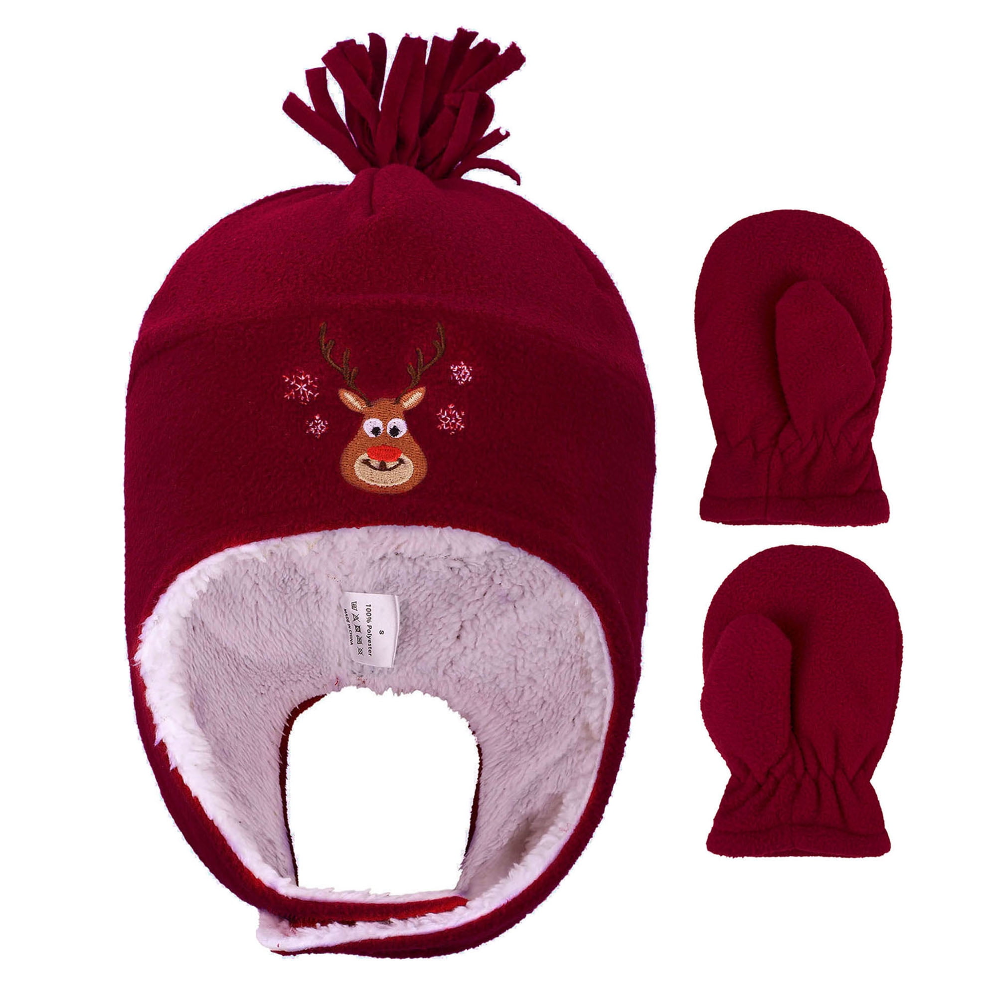 Childrens Unisex Dog Thermal Winter Trapper Hat With Ears HA257 