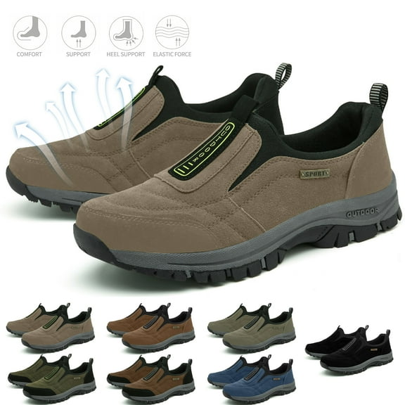 XDDLITP Men's Comfortable Waterproof Orthopedic Walking Shoes Shoes Men Breathable Walking Shoes for Men Brown 47(US-11.5)