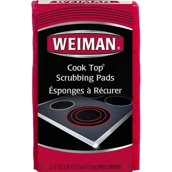 Weiman Cook Top Tampons à Récurer, Lot de 3