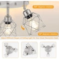 thumbnail image 2 of 3-Light Brushed Nickel Semi Flush Mount Ceiling Light Adjustable Kitchen Light Fixtures Ceiling Mount Multi-Directional Ceiling Lights for Hallway Farmhouse Foyer, 2 of 7