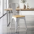 thumbnail image 1 of Silla Tolix De Metal y Madera Para Cafetería Comedor Restaurante blanco, 1 of 8