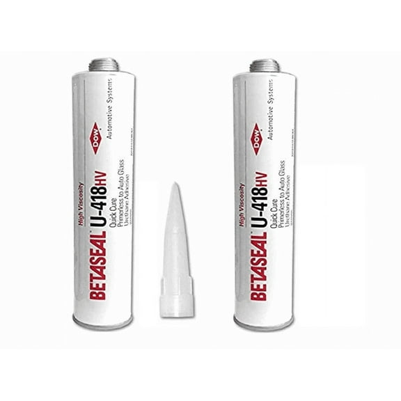 Dow Betaseal Auto Glass High Viscosity Urethane, Adhesive,  - Primerless U-418HV 2 Tubes