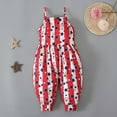thumbnail image 6 of Odeerbi Baby Bodysuit Layette Onesie for Toddler Girls Children's Summer Independence Day Romper Sling Sleeveless Backless Short Jumpsuit Blue, 6 of 8