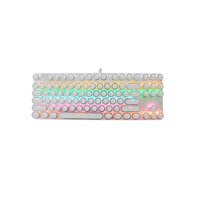 Teclado Mecánico Store Line Blanco USB Con Luz Tipo RGB Gamer