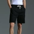 thumbnail image 4 of Timegard Cargo Shorts Men Straight Leg Elastic High Waist Loose Active Outdoor Solid Color Shorts, 4 of 4