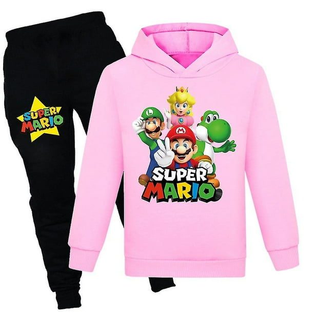 7 14 Anos Ninos Adolescentes Super Mario Bros Chandal Conjunto Casual Sudadera con Capucha Pantalones Traje Ropa Deportiva Regalos Walmart en linea