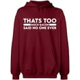 thumbnail image 2 of OXI Hoodie Sweatshirt - Thats Too Much Bacon, Basic Casual Hoodie for Men's and Women Fleece Hoodie Long Sleeve - Cardinal Red 2X-Large, 2 of 3