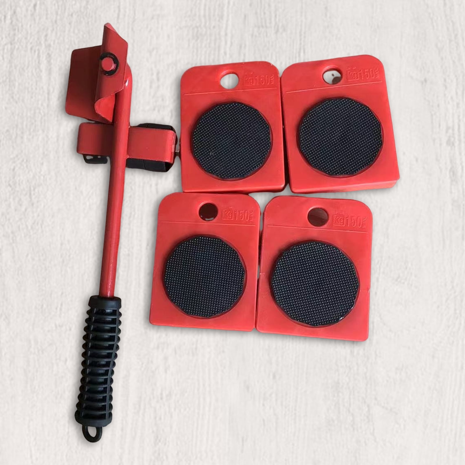 Grofry 5 Pcs/Set Furniture Mover Tool Set Compact Furniture Movers with Wheels Heavy Duty Appliance Rollers Furniture Slider Kit