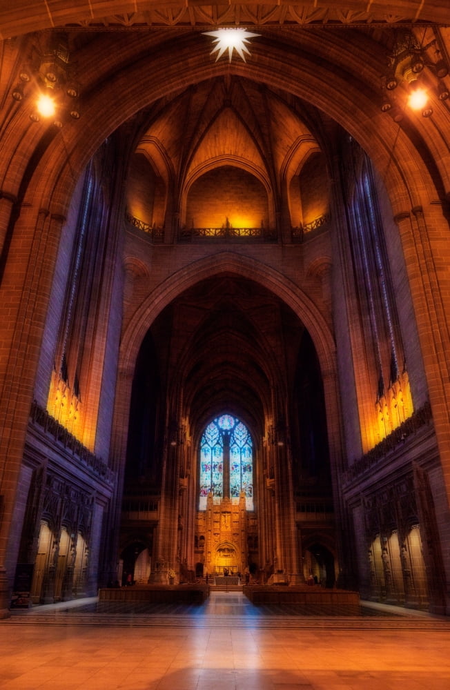 Liverpool Cathedral Church of England built on St Jamess Mount and the seat of the Bishop of Liverpool Its official name is the Cathedral Church of Christ in Liverpool Liverpool Merseyside England Can